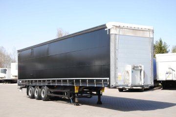 Nowa plandeka, skrzynia zbiorcza, podnoszona oś, stan bdb