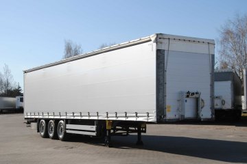 Nowa plandeka, skrzynia zbiorcza, podnoszona oś, stan bdb